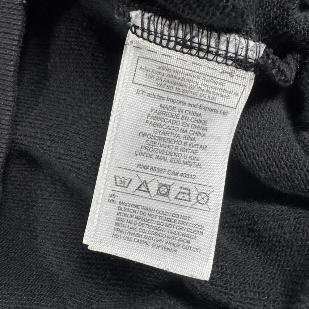 Adidas Originals Trefoil Cropped Hoodie Black White Women's Medium - Picture 7 of 11